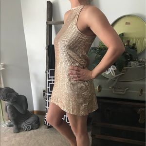 Gorgeous rose gold sequin dress